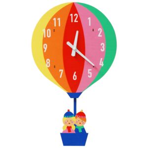 Rex London Dětské nástěnné hodiny ve tvaru horkovzdušného balónu