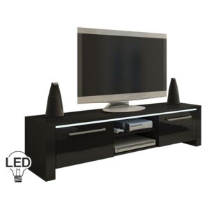 TV stolek/skříňka Helix (černá + lesk černý)