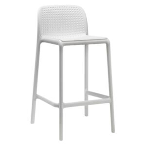 NARDI Bílá plastová barová židle Lido Mini 65 cm