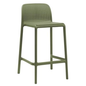 NARDI Zelená plastová barová židle Lido Mini 65 cm