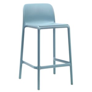 NARDI Světle modrá plastová barová židle Faro Mini 65 cm