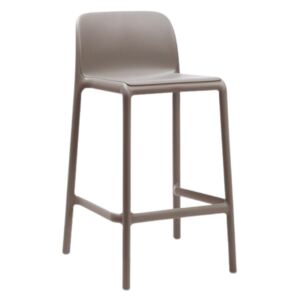 NARDI Šedo hnědá plastová barová židle Faro Mini 65 cm