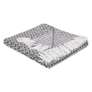 Bavlněná deka 130 x 160 cm černobílá KIRAMAN