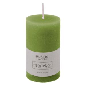 Zelená svíčka Baltic Candles Rustic, výška 10 cm