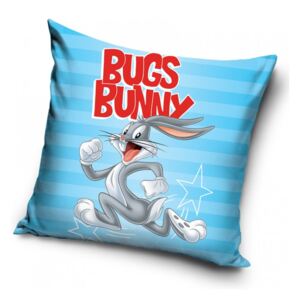 Povlak na polštářek 40x40 cm - Králík Bugs Bunny modrý