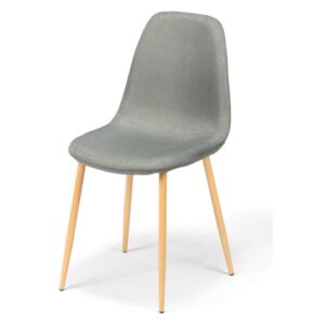 Jídelní židle DT410 šedá/hnědé nohy