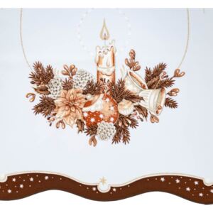 Vánoční ubrus - hnědá obdelník 50x100 cm