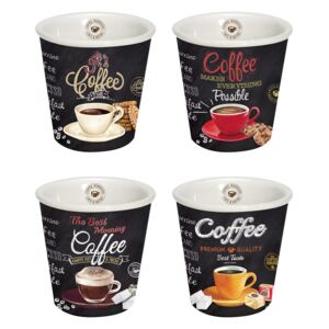Easy Life Porcelánové pohárky na kávu It´s Coffee Time R1016-ICTT
