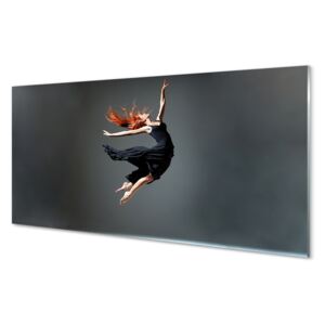Skleněný panel Skleněný panel Žena v černých šatech 100x50cm