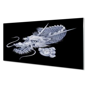 Skleněný panel Skleněný panel Japonský drak 100x50cm