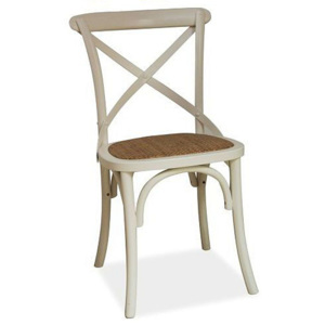 Židle z masivu LENY, 88x45x41, bílá