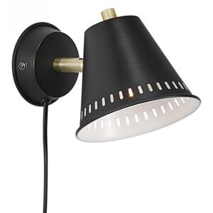 Variabilní kovová nástěnná lampička Pine - Ø 135 x 195 mm, 15 W, černá