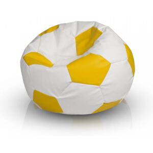 Sedací vak míč FOTBAL XXXL citronová