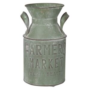 Zelená plechová konev Farmers market - Ø 14*25 cm / 2,5L