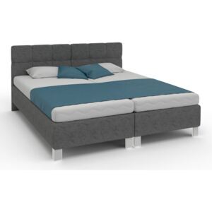 Zvýšená čalouněná postel s úložným prostorem Dueto , 160x200 cm, Matrace ALFA