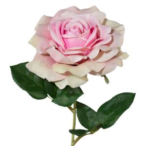 Umělá květina růže Gasper, výška 46 cm, růžová