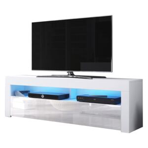 TV stolek/skříňka Mex (bílá matná + bílý lesk)