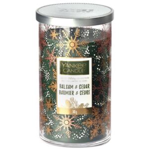 Střední vonná svíčka Yankee Candle Balsam & Cedar Christmas Limited 2019
