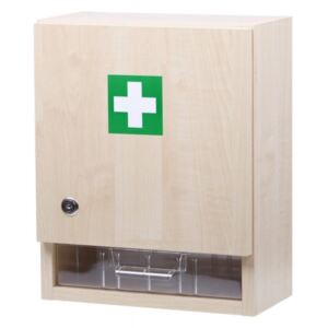 ŠTĚPAŘ Nástěnná lékárnička velká prázdná – dekor dřevo