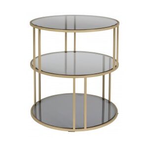 Zuiver Kulatý skleněný stolek odkládací TORN DUTCHBONE, zlatý