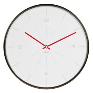 KARLSSON Nástěnné hodiny Thin Line Numbers bílé 40 × 2 cm