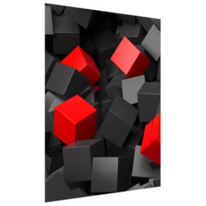 FototapetaČerno - červené kostky 3D 150x200cm FT3704A_2M