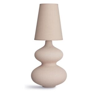 Světle růžová kameninová stolní lampa Kähler Design Balustre