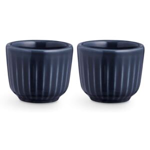 Sada 2 tmavě modrých porcelánových misek na vajíčka Kähler Design Hammershoi, ⌀ 5 cm