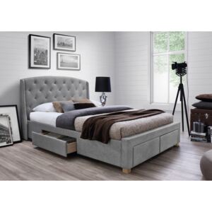Čalouněná postel MADISON 160x200 - šedá