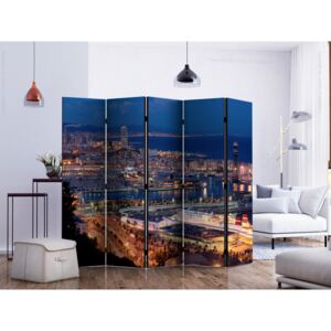 Paraván rozsvícená Barcelona II (225x172 cm) - Murando DeLuxe