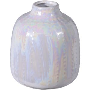 Váza s perletí 16 cm Barva: Bílá