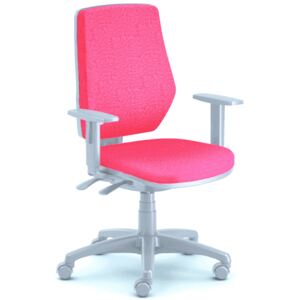Emagra kancelářská židle LEX 229/BG - šedý plast - červená