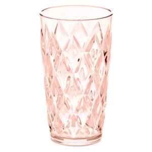 CRYSTAL pohár L 0,45 l KOZIOL (barva-transparentní růžová)