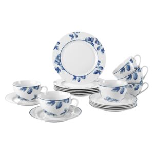 Ritzenhoff Breker Servis Kávový, 18Dílné, Porcelán (Fine China) modrá, bílá