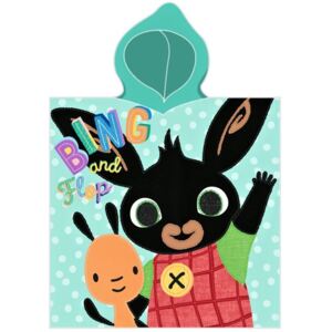 TipTrade (CZ) • Dětské koupací pončo - osuška s kapucí Zajíček Bing - 55 x 115 cm / pro děti ve věku 3 - 6 let