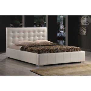 Moderní čalouněná postel CALAMA, 160x200, bílá
