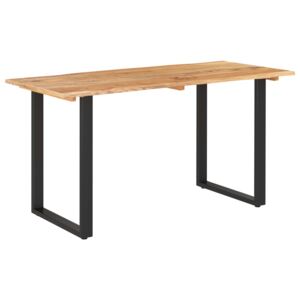 Jídelní stůl Hillingdon - masivní akáciové dřevo - 140x70x76 cm | černý
