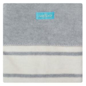 WOMAR Bavlněná deka do kočárku šedo-béžová Bavlna 75x100 cm