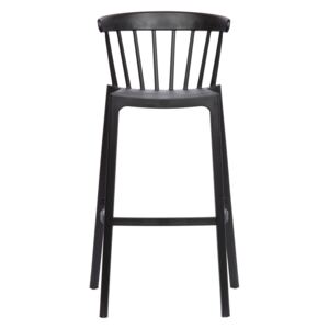 Hoorns Černá plastová barová židle Marbel
