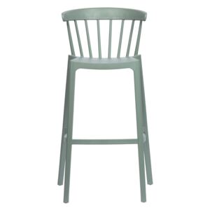 Hoorns Zelená plastová barová židle Marbel