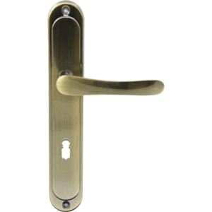 DOMINO - Dveřní štítové kování NOVA , M9 - lakovaný nikl, Klíč – BB, 72