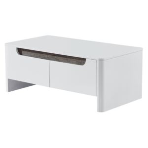 Konferenční stolek GARNER bílá/ bílá extra vysoký lesk HG Tempo Kondela