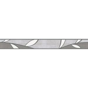 Samolepící bordura D 58-004-3, rozměr 5 m x 5,8 cm, lístky šedé, IMPOL TRADE