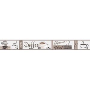 Samolepící bordura D 58-038-3, rozměr 5 m x 5,8 cm, Coffee, IMPOL TRADE