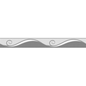 Samolepící bordura D 58-001-4, rozměr 5 m x 5,8 cm, vlnky šedé, IMPOL TRADE