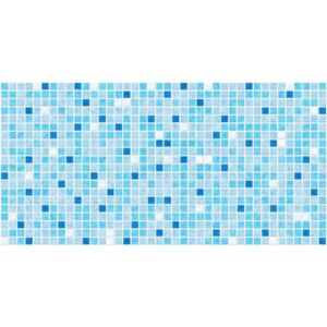 30406 PVC 3D obkladový omyvatelný nástěnný panel mozaika modrá, velikost 48,8 x 95,5 cm