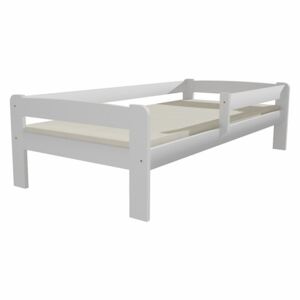 SKLADEM: Dětská postel z MASIVU 200x90 cm SE ŠUPLÍKY - DP024/V - bílá