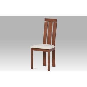 (poslední 2 kusy) Jídelní židle BC-3931 TR3 masiv buk, barva třešeň, látka krémová
