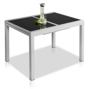 FLORABEST® Rozkládací hliníkový stůl se skleněnou d