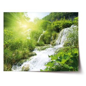 Plakát SABLO - Kaskádovitý vodopád 60x40 cm